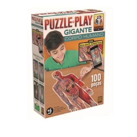 Puzzle Play Gigante Corpo Humano 03636 - Grow Menor preço em Puzzle Play Gigante Corpo Humano 03636 - Grow