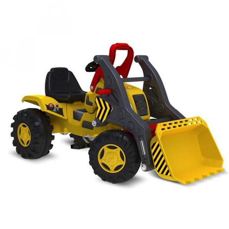 Quadriciclo Trator Escavadeira Infantil com Pedal Brinquedos Bandeirante Amarelo Menor preço em Quadriciclo Trator Escavadeira Infantil com Pedal Brinquedos Bandeirante Amarelo
