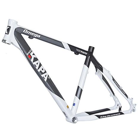 Quadro 26 Alum. Kapa Omega Tam. 20 Cinza/pto/bco - Kapa Bikes Menor preço em Quadro 26 Alum. Kapa Omega Tam. 20 Cinza/pto/bco - Kapa Bikes