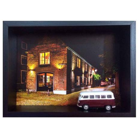 Quadro 3d Kombi Vinho Escala 1:64 - Versare anos dourados Menor preço em Quadro 3d Kombi Vinho Escala 1:64 - Versare anos dourados