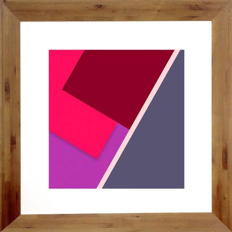 Quadro Abstrato Decor II com Moldura Rústica 82x82cm - Decore pronto Menor preço em Quadro Abstrato Decor II com Moldura Rústica 82x82cm - Decore pronto
