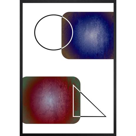 Quadro Abstrato Decorativo Círculo e Triângulo II 70x100cm - Decore pronto Menor preço em Quadro Abstrato Decorativo Círculo e Triângulo II 70x100cm - Decore pronto