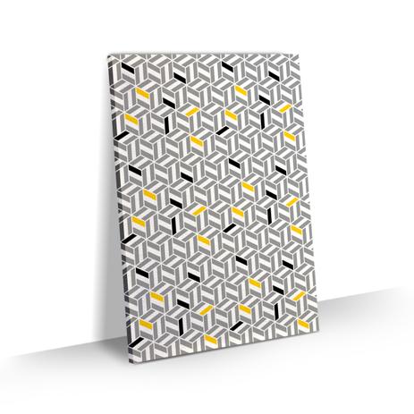 Quadro Abstrato Geométrico Grande Detalhe Amarelo Tela 90x60 - Bimper Menor preço em Quadro Abstrato Geométrico Grande Detalhe Amarelo Tela 90x60 - Bimper