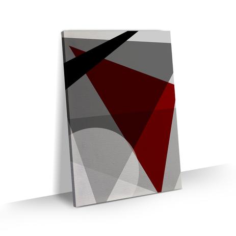 Quadro Abstrato Geométrico Triângulos Bordô Sala Tela 60x40 - Bimper Menor preço em Quadro Abstrato Geométrico Triângulos Bordô Sala Tela 60x40 - Bimper