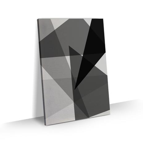 Quadro Abstrato Geométrico Triângulos Preto Branco 60x40 - Bimper Menor preço em Quadro Abstrato Geométrico Triângulos Preto Branco 60x40 - Bimper