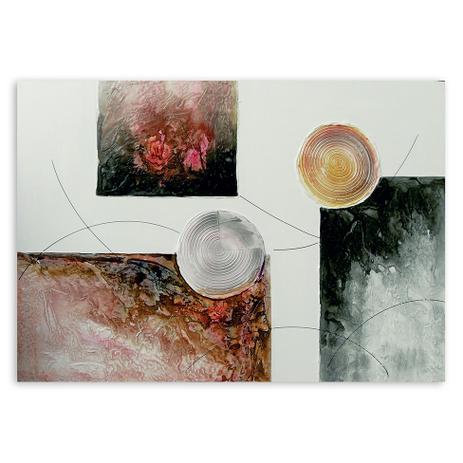 Quadro Abstrato I Uniart Colorido 30x30cm Menor preço em Quadro Abstrato I Uniart Colorido 30x30cm