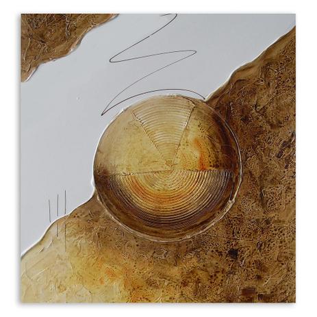 Quadro Abstrato I Uniart Marrom 30x30cm Menor preço em Quadro Abstrato I Uniart Marrom 30x30cm