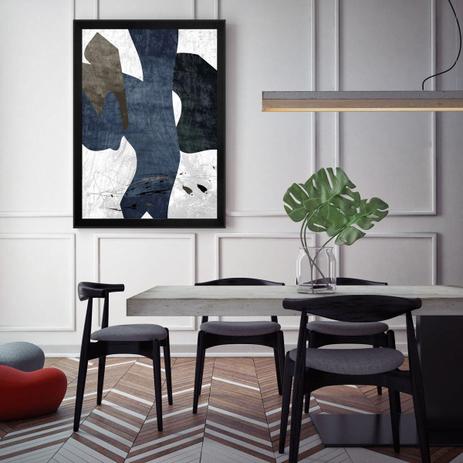 Quadro Abstrato Moderno Azul II - 65x85cm - Decore pronto Menor preço em Quadro Abstrato Moderno Azul II - 65x85cm - Decore pronto