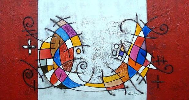 Quadro Abstrato Pintura Acrílica sobre Tela 120x60cm DPRBS011 - Decore pronto Menor preço em Quadro Abstrato Pintura Acrílica sobre Tela 120x60cm DPRBS011 - Decore pronto