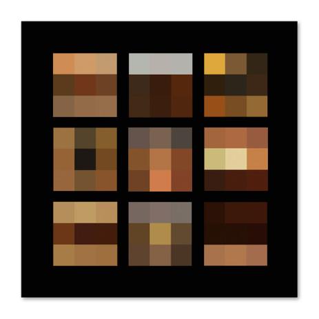 Menor preço em Quadro Abstrato Quadrado Uniart Marrom 30x30cm