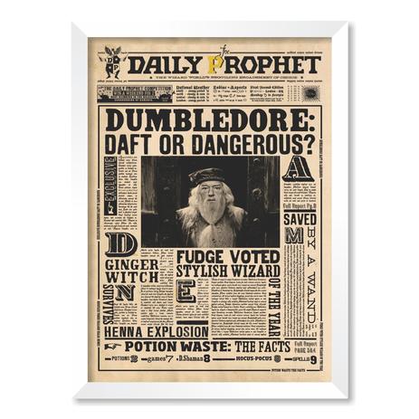 QUADRO ALBUS DUMBLEDORE HARRY POTTER - TAMANHO A5 - Moldura Branca Sem Acrílico - Pôster no quadro Menor preço em QUADRO ALBUS DUMBLEDORE HARRY POTTER - TAMANHO A5 - Moldura Branca Sem Acrílico - Pôster no quadro