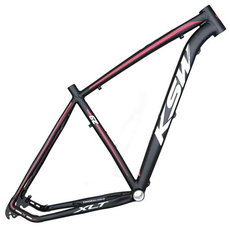 Menor preço em Quadro Aro 29 Mtb Alumínio Ksw Xlt 19 Preto Fosco Adesivo Branco/Vermelho