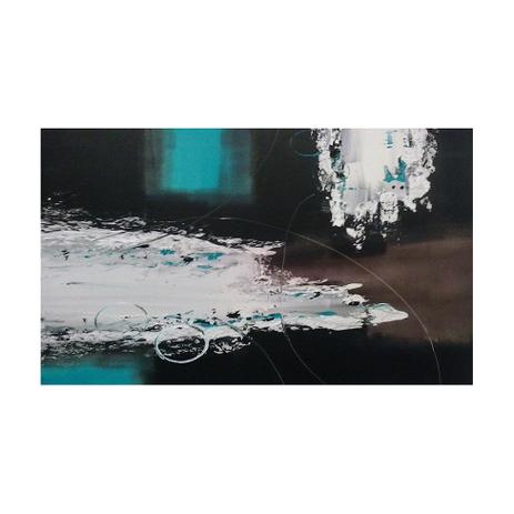 Quadro Artesanal Abstrato Azul 70x120 cm - Uniart Menor preço em Quadro Artesanal Abstrato Azul 70x120 cm - Uniart