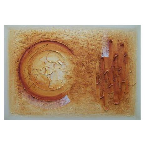 Quadro Artesanal com Textura Abstrato I Amarelo 70x100 Uniart Menor preço em Quadro Artesanal com Textura Abstrato I Amarelo 70x100 Uniart