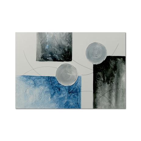 Quadro Artesanal com Textura Abstrato I Azul 70x100 Uniart Menor preço em Quadro Artesanal com Textura Abstrato I Azul 70x100 Uniart