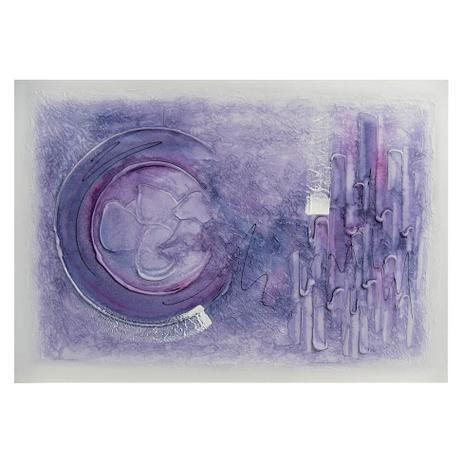 Menor preço em Quadro Artesanal com Textura Abstrato I Lilás 70x100 Uniart