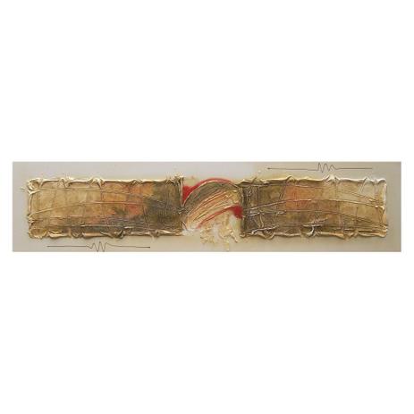 Quadro Artesanal com Textura Abstrato II Marrom 30x130 Uniart Menor preço em Quadro Artesanal com Textura Abstrato II Marrom 30x130 Uniart