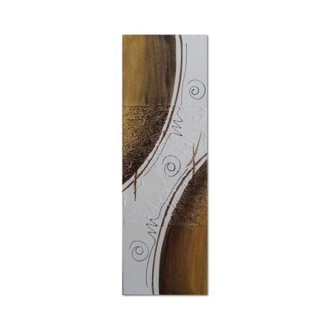 Quadro Artesanal com Textura Abstrato Marrom 20x60 Uniart Menor preço em Quadro Artesanal com Textura Abstrato Marrom 20x60 Uniart