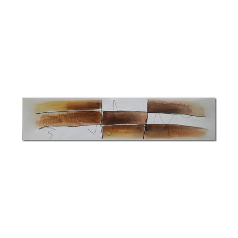 Quadro Artesanal com Textura Abstrato Marrom 30x130 Uniart Menor preço em Quadro Artesanal com Textura Abstrato Marrom 30x130 Uniart