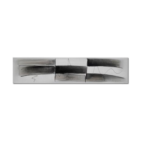 Quadro Artesanal com Textura Abstrato Preto 30x130 Uniart Menor preço em Quadro Artesanal com Textura Abstrato Preto 30x130 Uniart