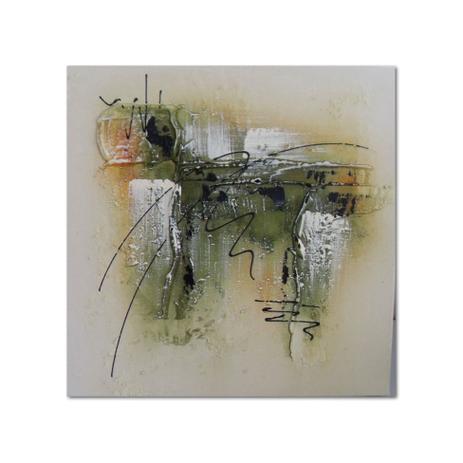 Quadro Artesanal com Textura Abstrato Verde 30x30 Uniart Menor preço em Quadro Artesanal com Textura Abstrato Verde 30x30 Uniart