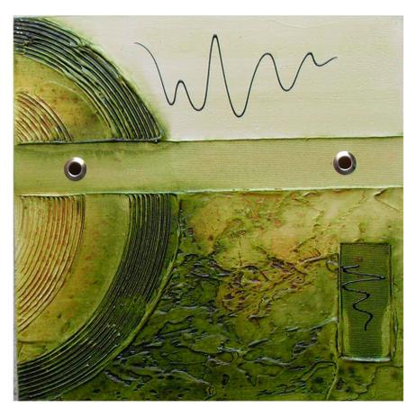 Quadro Artesanal com Textura Abstrato Verde 30x30cm Uniart Menor preço em Quadro Artesanal com Textura Abstrato Verde 30x30cm Uniart
