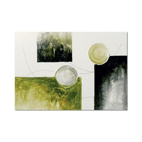 Quadro Artesanal com Textura Abstrato Verde 70x100 Uniart Menor preço em Quadro Artesanal com Textura Abstrato Verde 70x100 Uniart