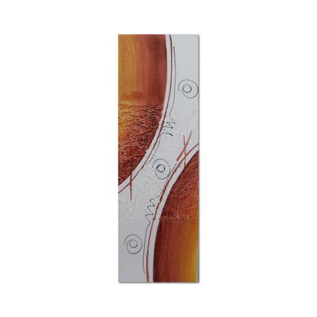 Menor preço em Quadro Artesanal com Textura Abstrato Vermelho 20x60 Uniart