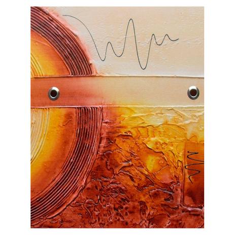 Menor preço em Quadro Artesanal com Textura Abstrato Vermelho 40x50cm Uniart