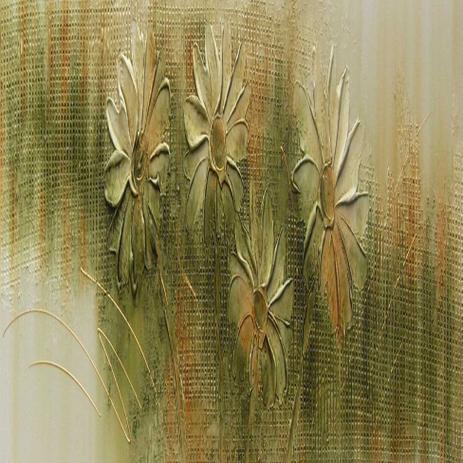 Quadro Artesanal com Textura Margarida Verde 30x130 Uniart Menor preço em Quadro Artesanal com Textura Margarida Verde 30x130 Uniart