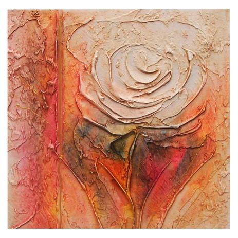 Quadro Artesanal com Textura Rosa Colorido 30x30cm Uniart Menor preço em Quadro Artesanal com Textura Rosa Colorido 30x30cm Uniart