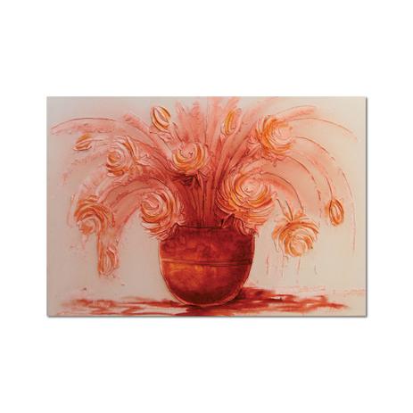 Menor preço em Quadro Artesanal com Textura Rosas Vermelho II 70x100 Uniart