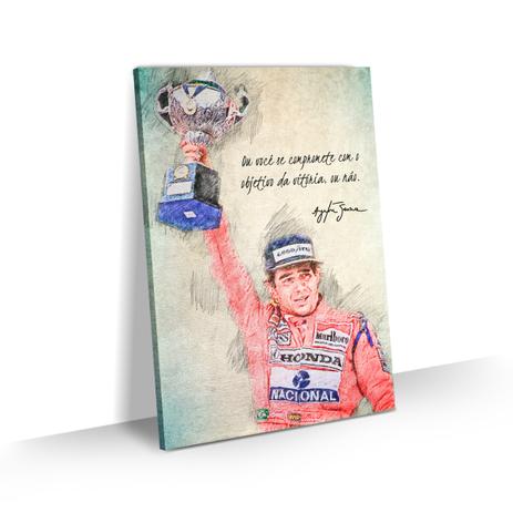 Quadro Ayrton Senna Grande Frase Comprometimento 90x60 - Bimper Menor preço em Quadro Ayrton Senna Grande Frase Comprometimento 90x60 - Bimper