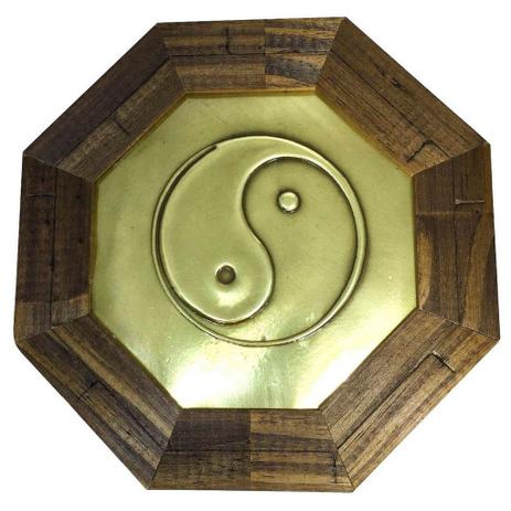 Quadro Baguá de Madeira Yin Yang 18,5cm - Mandala de luz Menor preço em Quadro Baguá de Madeira Yin Yang 18,5cm - Mandala de luz