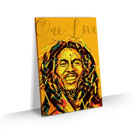 Quadro Bob Marley Estilizado One Love Decorativo Tela 60x40 - Bimper Menor preço em Quadro Bob Marley Estilizado One Love Decorativo Tela 60x40 - Bimper