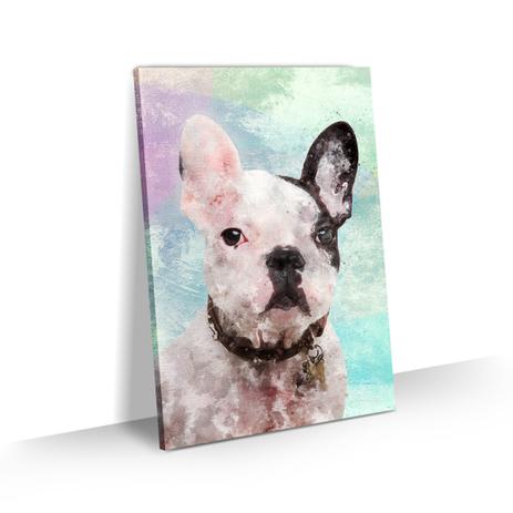 Quadro Bulldog Francês Pirata Colorido Arte Aquarela 90x60 - Bimper Menor preço em Quadro Bulldog Francês Pirata Colorido Arte Aquarela 90x60 - Bimper