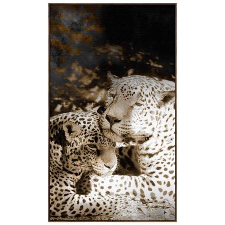 Quadro Canvas com Moldura Tela Imagem de Onças 120x210cm - Decore pronto Menor preço em Quadro Canvas com Moldura Tela Imagem de Onças 120x210cm - Decore pronto