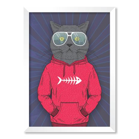 QUADRO CAT FACE - TAMANHO A3 - Moldura Branca Sem Acrílico - Pôster no quadro Menor preço em QUADRO CAT FACE - TAMANHO A3 - Moldura Branca Sem Acrílico - Pôster no quadro