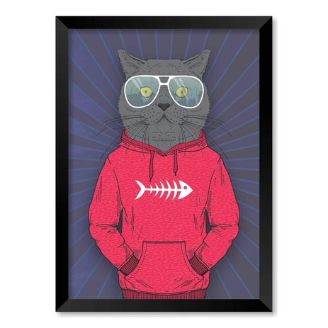 QUADRO CAT FACE - TAMANHO A4 - Moldura Preta Com Acrílico - Pôster no quadro Menor preço em QUADRO CAT FACE - TAMANHO A4 - Moldura Preta Com Acrílico - Pôster no quadro