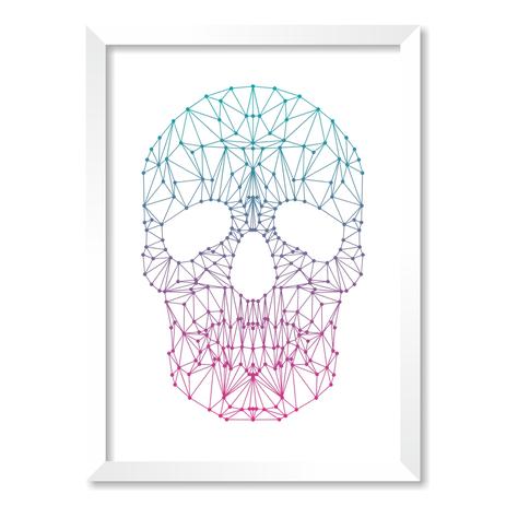 QUADRO CAVEIRA GEOMÉTRICA - TAMANHO A2 - Placa Decorativa - MDF - Pôster no quadro Menor preço em QUADRO CAVEIRA GEOMÉTRICA - TAMANHO A2 - Placa Decorativa - MDF - Pôster no quadro