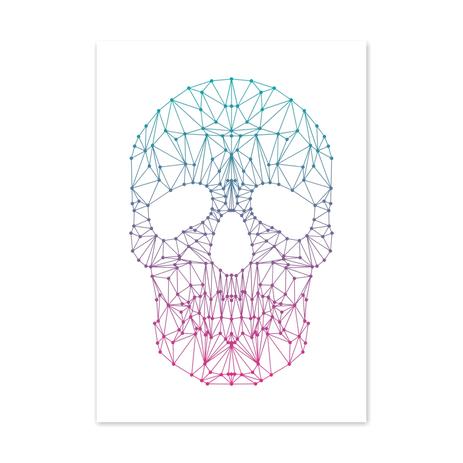 QUADRO CAVEIRA GEOMÉTRICA - TAMANHO A5 - Placa Decorativa - MDF - Pôster no quadro Menor preço em QUADRO CAVEIRA GEOMÉTRICA - TAMANHO A5 - Placa Decorativa - MDF - Pôster no quadro