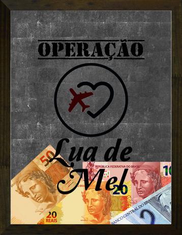 Quadro Cofre 30x40 Operação Lua de Mel Fundo Escuro Art e Cia - Natural Menor preço em Quadro Cofre 30x40 Operação Lua de Mel Fundo Escuro Art e Cia - Natural