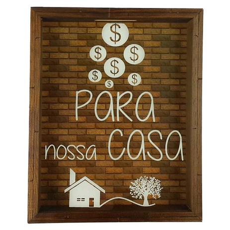 Quadro Cofre Madeira e Vidro Decoração Para Nossa Casa 8044 - Art frame Menor preço em Quadro Cofre Madeira e Vidro Decoração Para Nossa Casa 8044 - Art frame
