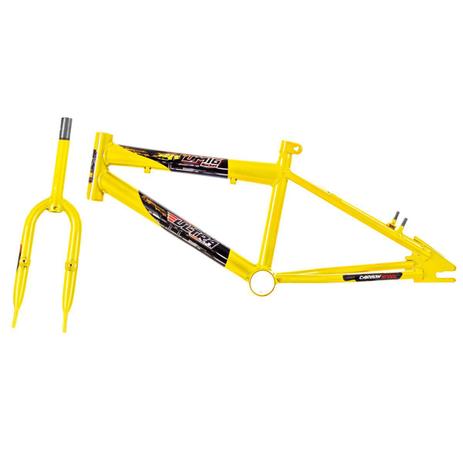 Menor preço em Quadro Com Garfo Em Aço Cromado Amarelo Pro Tork Ultra - Ultra bikes