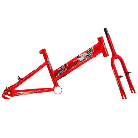 Menor preço em Quadro Com Garfo Rebaixado Aço Carbono Vermelho Ferrari Pro Tork Ultra - Ultra bikes