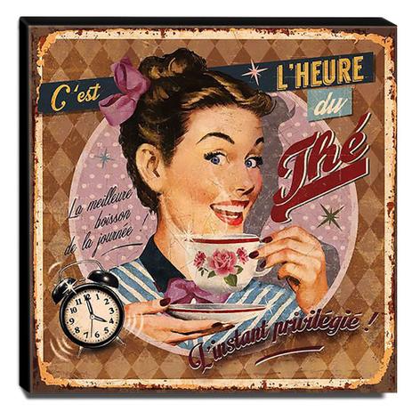 Quadro Cozinha Vintage Chá Canvas 30x30cm-COZ97 - Lubrano decor Menor preço em Quadro Cozinha Vintage Chá Canvas 30x30cm-COZ97 - Lubrano decor