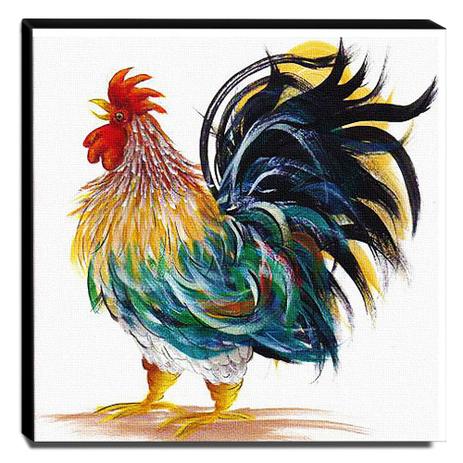 Quadro Cozinha Vintage Galo Canvas 30x30cm-COZ154 - Lubrano decor Menor preço em Quadro Cozinha Vintage Galo Canvas 30x30cm-COZ154 - Lubrano decor