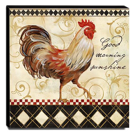 Quadro Cozinha Vintage Galo Canvas 30x30cm-COZ165 - Lubrano decor Menor preço em Quadro Cozinha Vintage Galo Canvas 30x30cm-COZ165 - Lubrano decor