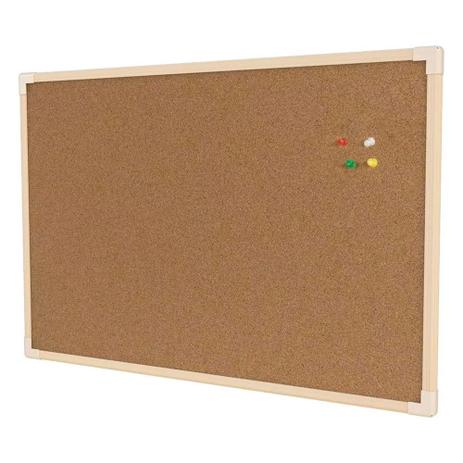 Quadro De Aviso Cortiça Moldura Madeira - 60x40cm - Mural - Papelaria Web Menor preço em Quadro De Aviso Cortiça Moldura Madeira - 60x40cm - Mural - Papelaria Web