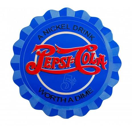 Quadro de Bebida Pepsi Cola Tampa de Garrafa - Tommy Design Menor preço em Quadro de Bebida Pepsi Cola Tampa de Garrafa - Tommy Design